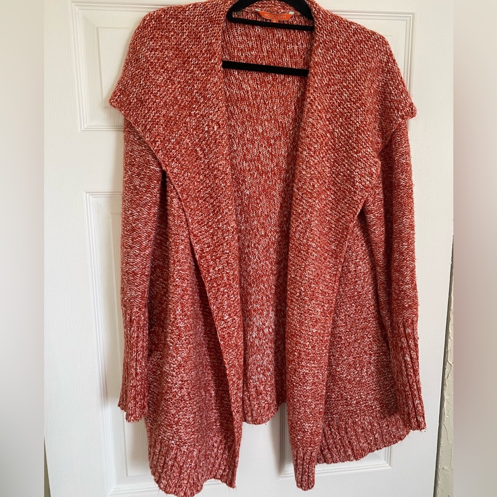 Modcloth Marled Red/orange Cardigan Sweater